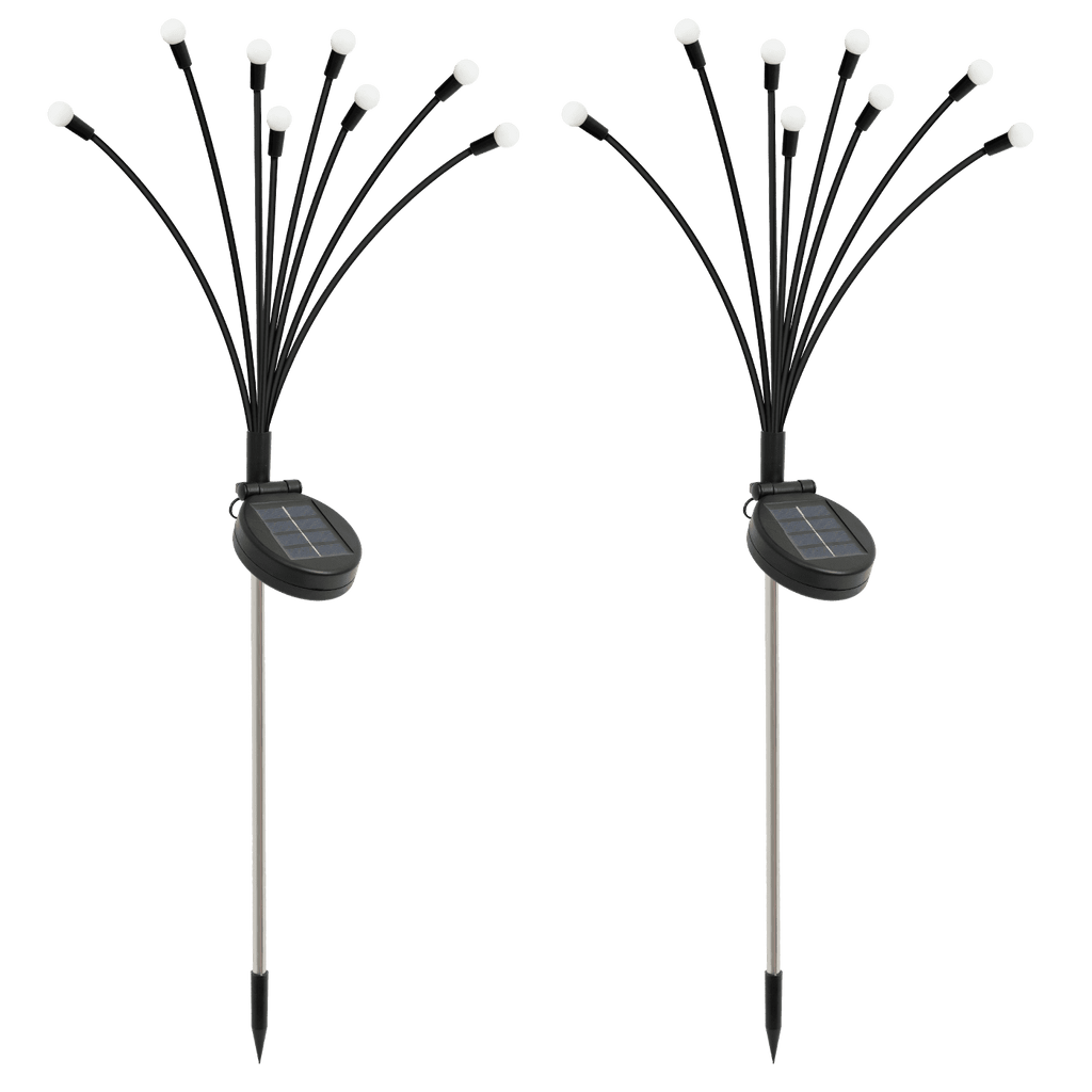 TopZoo Solar Garden Stake Lights, Solar Firefly Lights Outdoor Decorative Waterproof for Outside Backyard Decor, Yard Decor, Garden Decor, Christmas, Warm White Round LED Bulb, 4 Packs