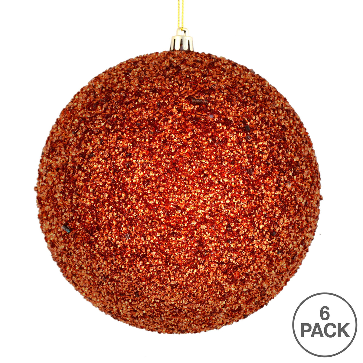 Vickerman 6" Turquoise Beaded Ball Ornament, 4 per Bag