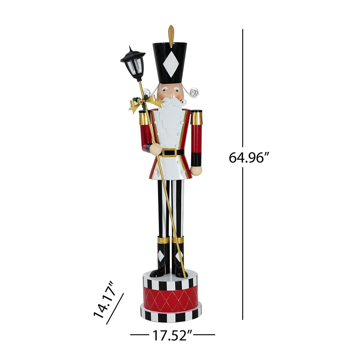 Christopher Knight Home 64" Iron King Nutcracker Soldier with Scepter, Ornament Christmas Decoration