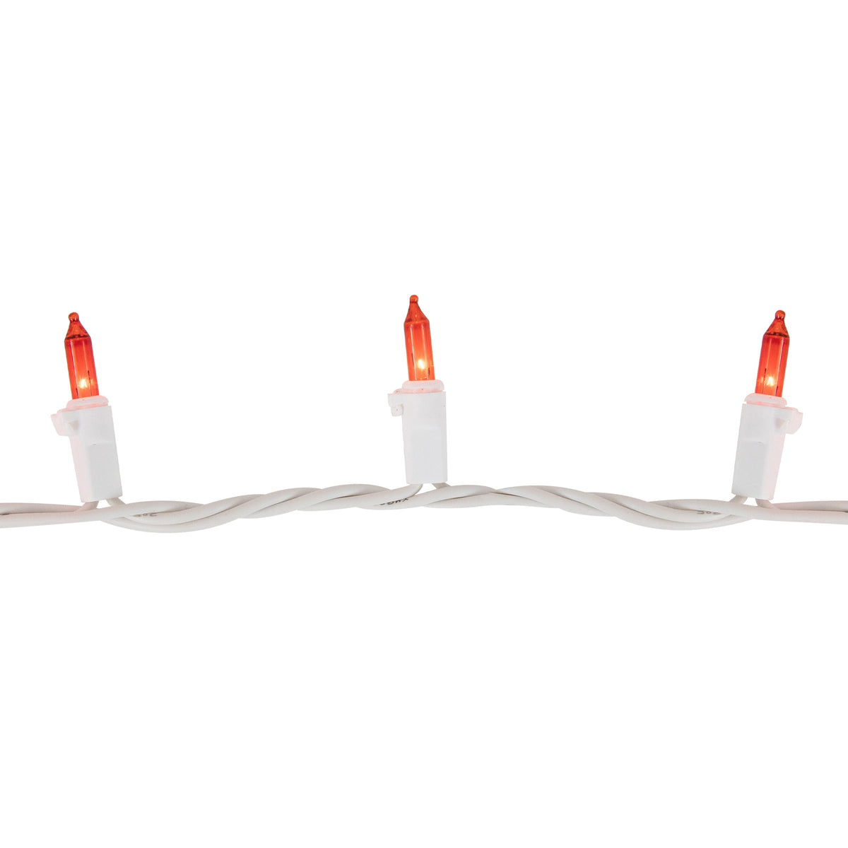 Northlight Mini Incandescent Christmas Lights - Orange - 20.25' White Wire - 100ct