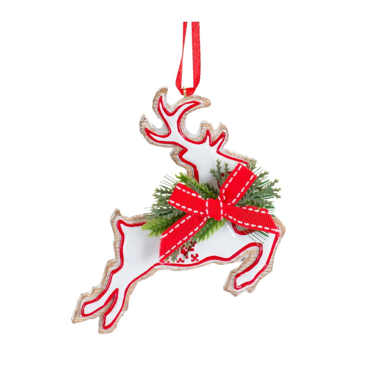 Melrose International Snowman/Tree/Deer Ornament (Set of 6) 4.25"H, 4.25"H 5.25"H Resin
