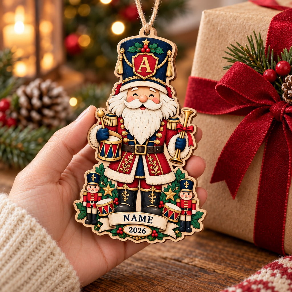 Personalized Ornament Nutcracker Santa Christmas