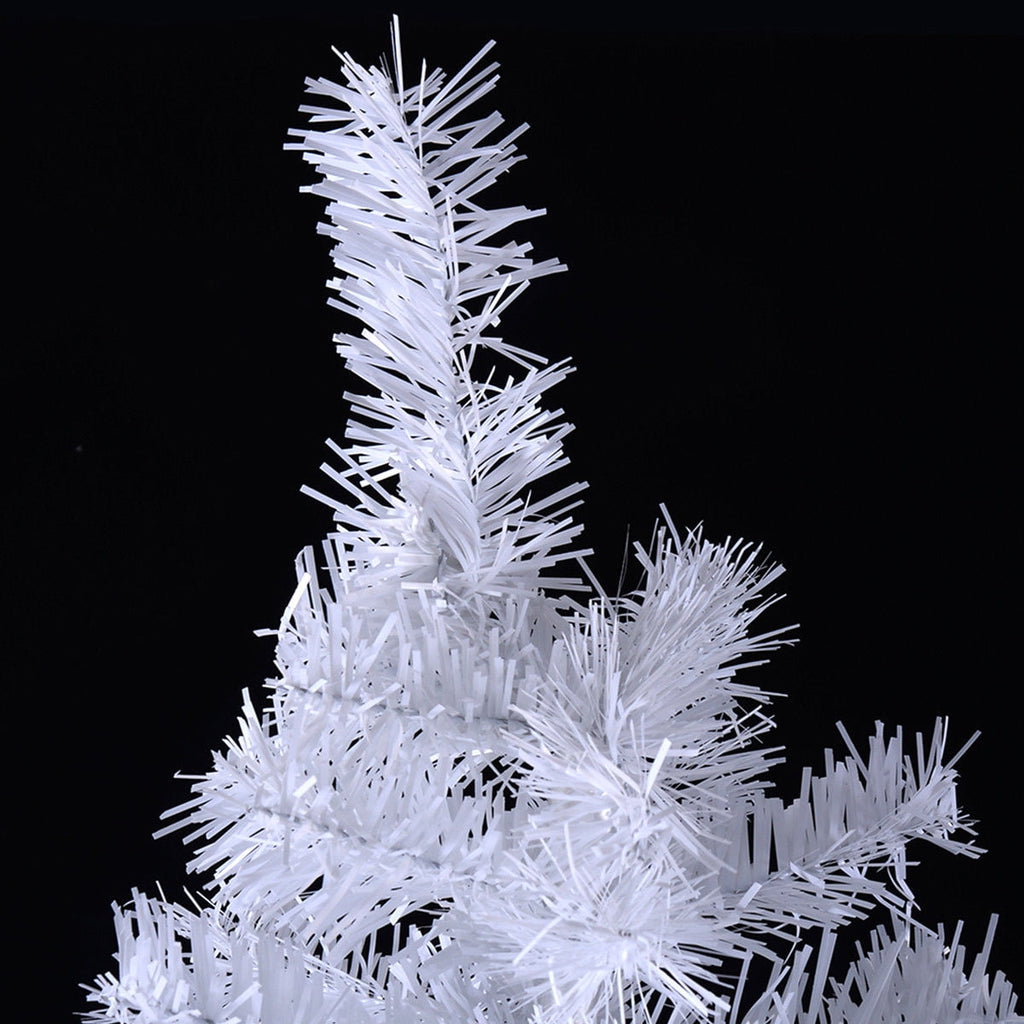Costway 7Ft Artificial Xmas Tree Stand Christmas Decoration White