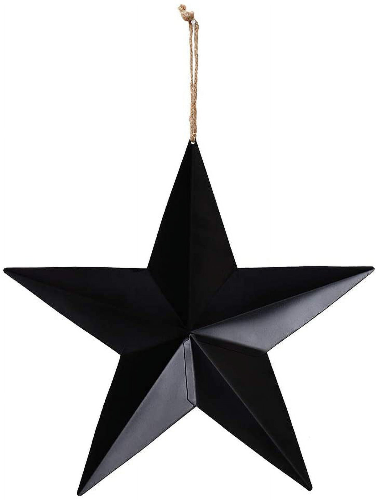 American Metal Barn Star Patriotic Star Hanging Wall Decor Outdoor Indoor Texas Star Ornament Christmas Home Decor 12 inch (3, Black)
