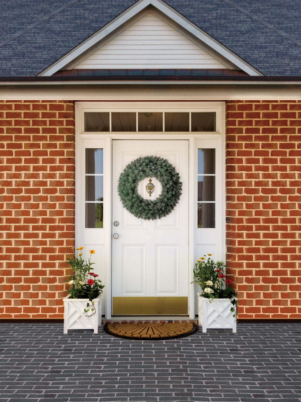 Basic Nonlit Green Artificial Christmas Wreath, 36", by Holiday Time (Green)