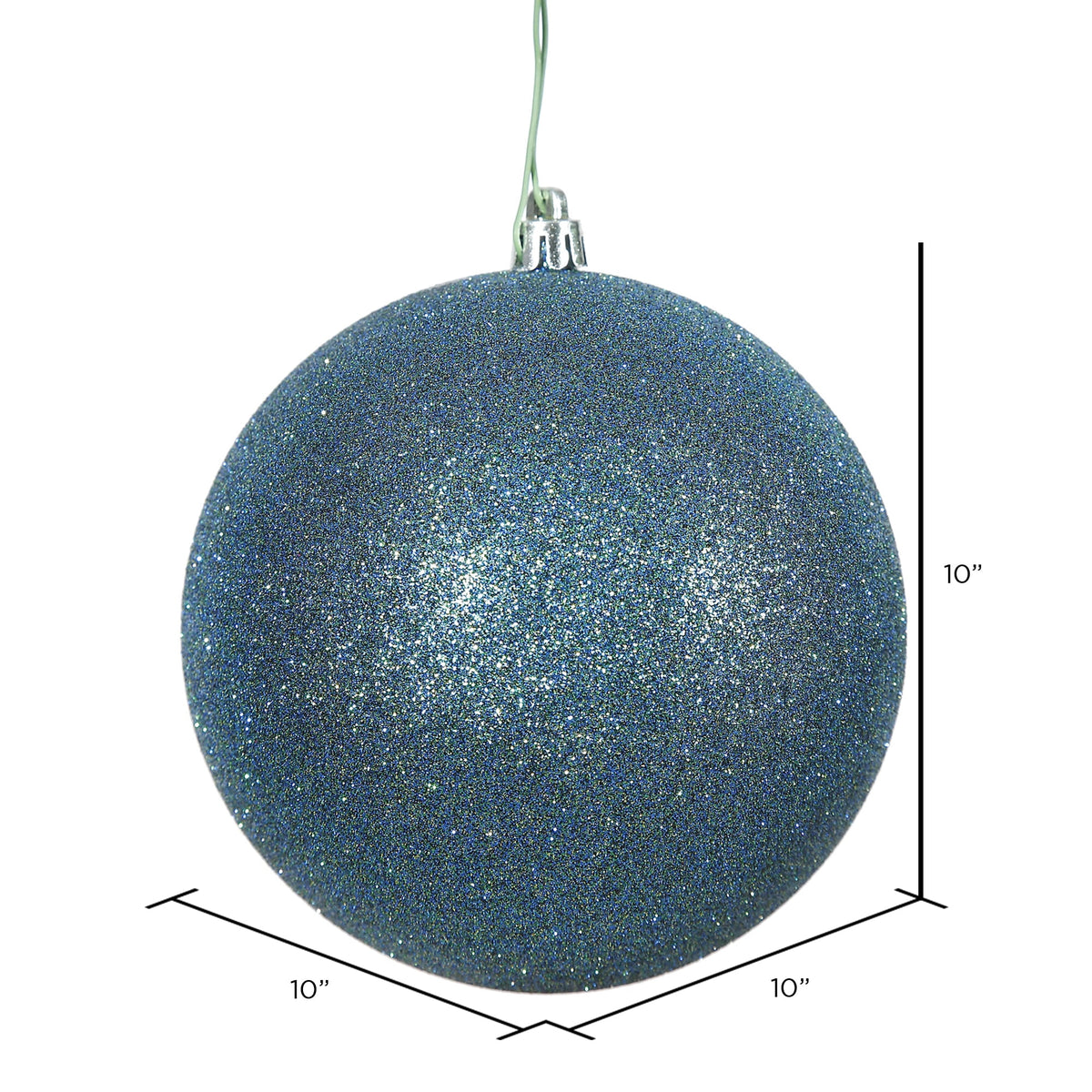 Vickerman 10" Sea Foam Candy Ball Ornament