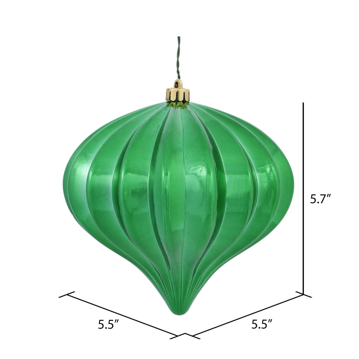 Vickerman 5.7" Burnished Orange Matte Onion Christmas Ornament, UV treated, Set of 3