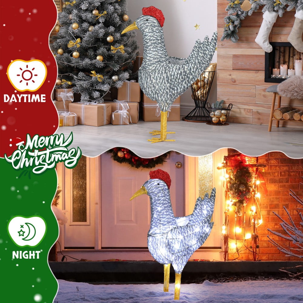 JOY Letter Sign Decoration - Lighted Home Scene Yard Sign Decor with Warm White Light - Indoor Outdoor Christmas Display for Lawn Garden - 47.2in Tall
