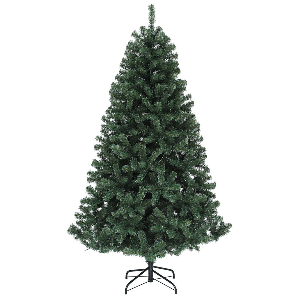 Uforic 6ft Pre-lit Hinged Spruce Artificial Christmas Tree with 1000 Branch Tips & 250 Lights, Remote Control, 11 Light Modes, Green