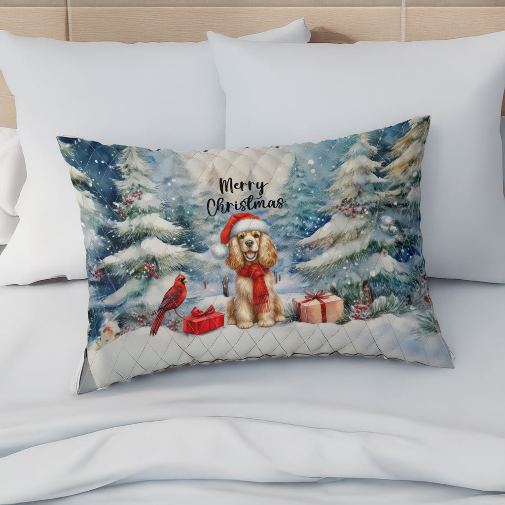 Merry Christmas French Bulldog Enjoys Woofmas Winter Xmas Holiday Quilt Bedding Set Dog Lover Gifts 1 Blanket Bed Cover 2 Pillowcases - 02022