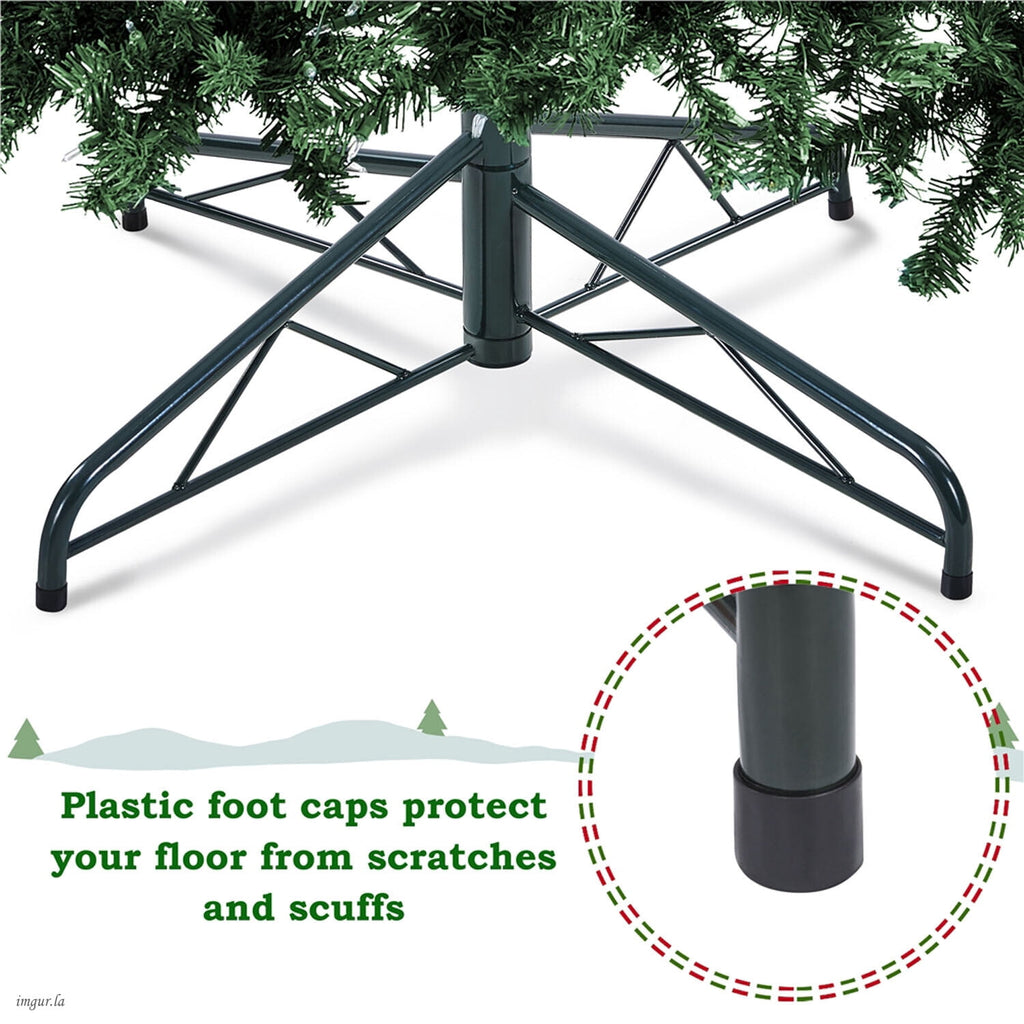 Alden Design 4FT Artificial Pre-lit Christmas Fir Tree with Foldable Stand,70 LED Warm Lights,Black
