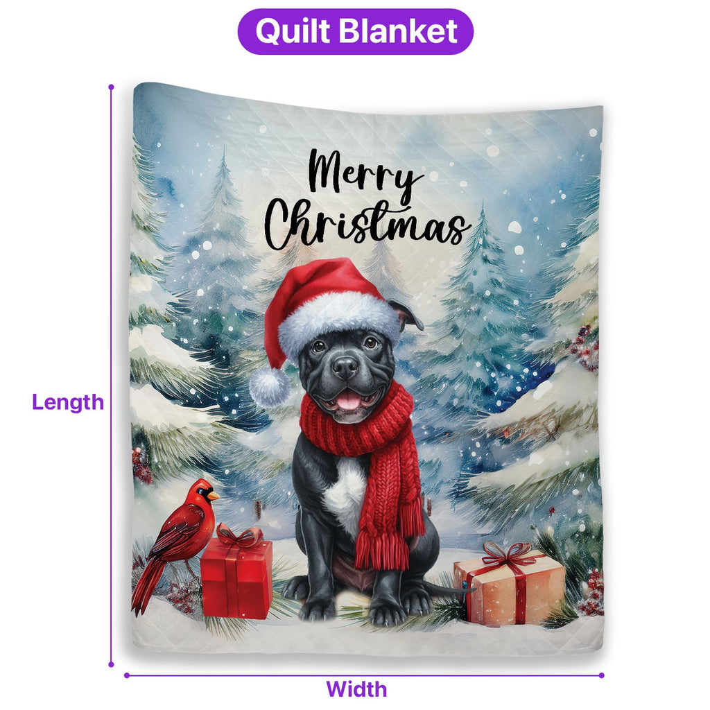 Merry Christmas French Bulldog Enjoys Woofmas Winter Xmas Holiday Quilt Bedding Set Dog Lover Gifts 1 Blanket Bed Cover 2 Pillowcases - 02022