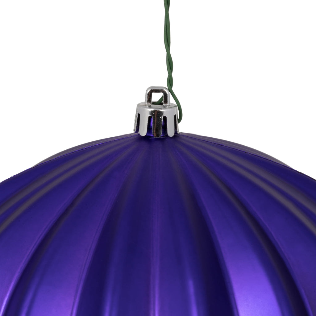 Vickerman 5.7" Burnished Orange Matte Onion Christmas Ornament, UV treated, Set of 3