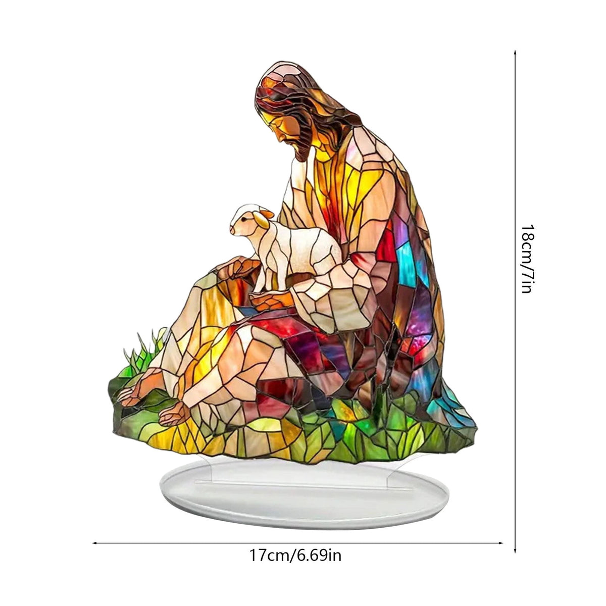 Xuniizn Christmas Ornaments 7x5x3" Acrylic Nativity Scene Standing Decorative, Nativity Sets & Figures Indoor Holiday Party Wedding Christmas Table Decorations, Christmas Decorations for Home