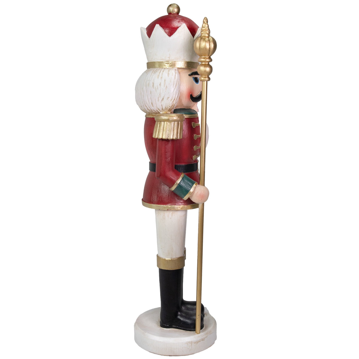 Sunnydaze Green Polyresin Gregor the Rustic Nutcracker Christmas Statue, 33"