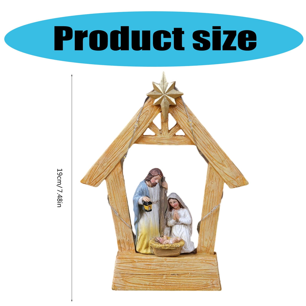 Seasonal Nativitys Table Decoration Festive Manger Scene for Home or Office Christmas Display