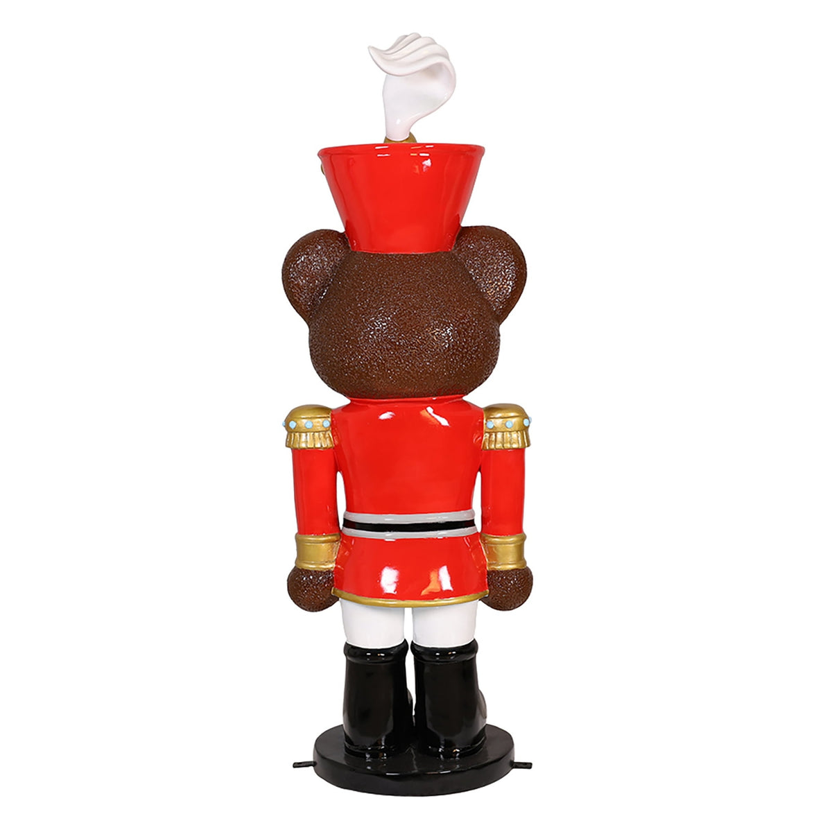 Universal Statues Teddy Bear Nutcracker Fiberglass Outdoor Commercial Christmas Decoration - 59"
