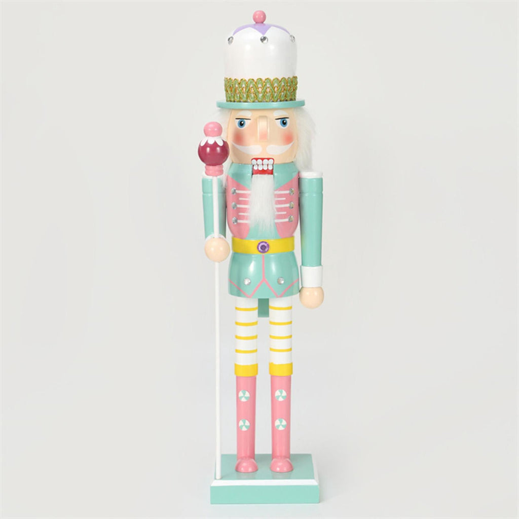 balikha 4 Pack Christmas Nutcracker Ornaments Puppet Desktop Wooden Nutcracker Doll Nutcracker Figures for Office Home Decor Festival Xmas Gifts, Multicolor M