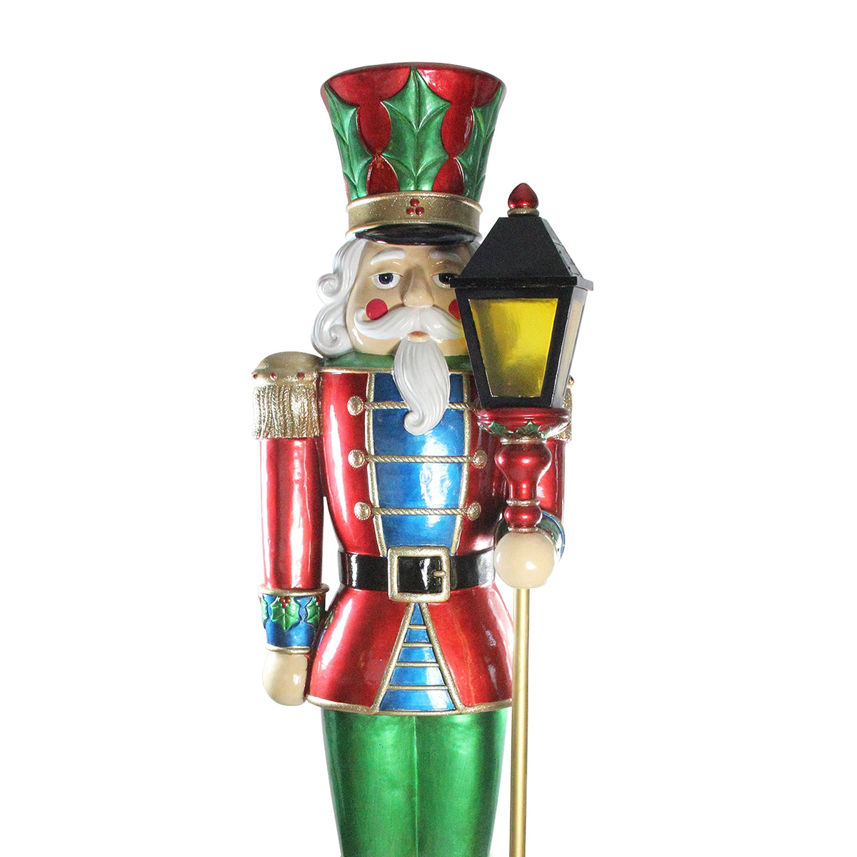 Northlight Commercial Christmas Nutcracker and Street Lamp Outdoor Decoration - 6' - Red and Green