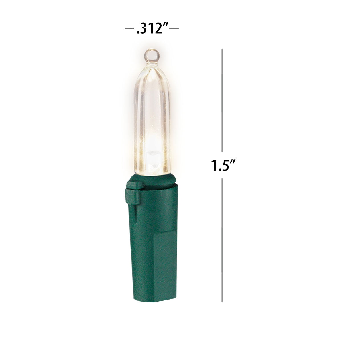 SYLVANIA Stay-Lit Warm White LED Strings Lights Holiday Lighting, 23.75’, Green Wire (100 Count)