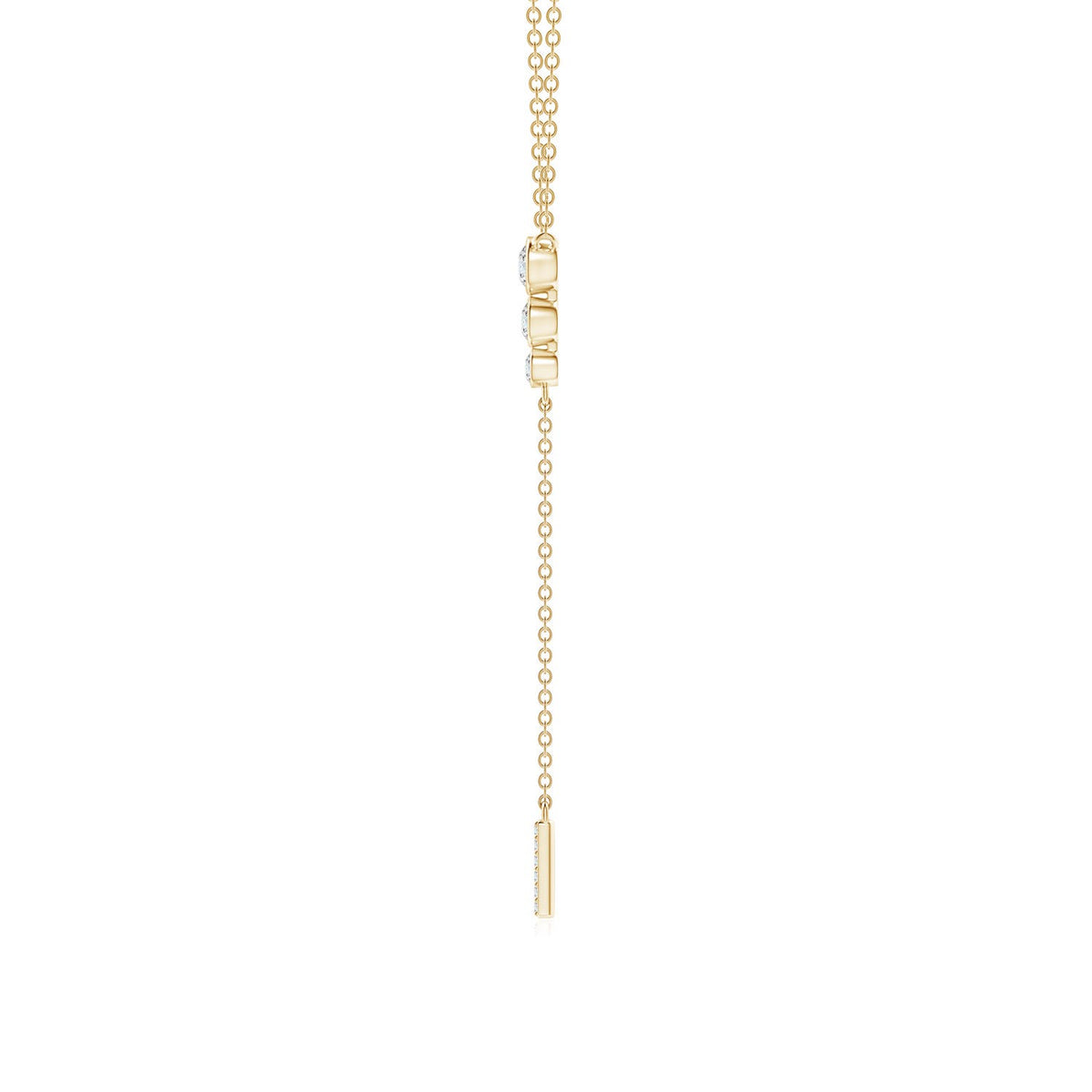Angara Necklace - Natural Diamond Lariat Necklace in 14K Yellow Gold for Women | April Birthstone Jewelry, Birthday, Anniversary, Christmas, Jewelry Gift for Women