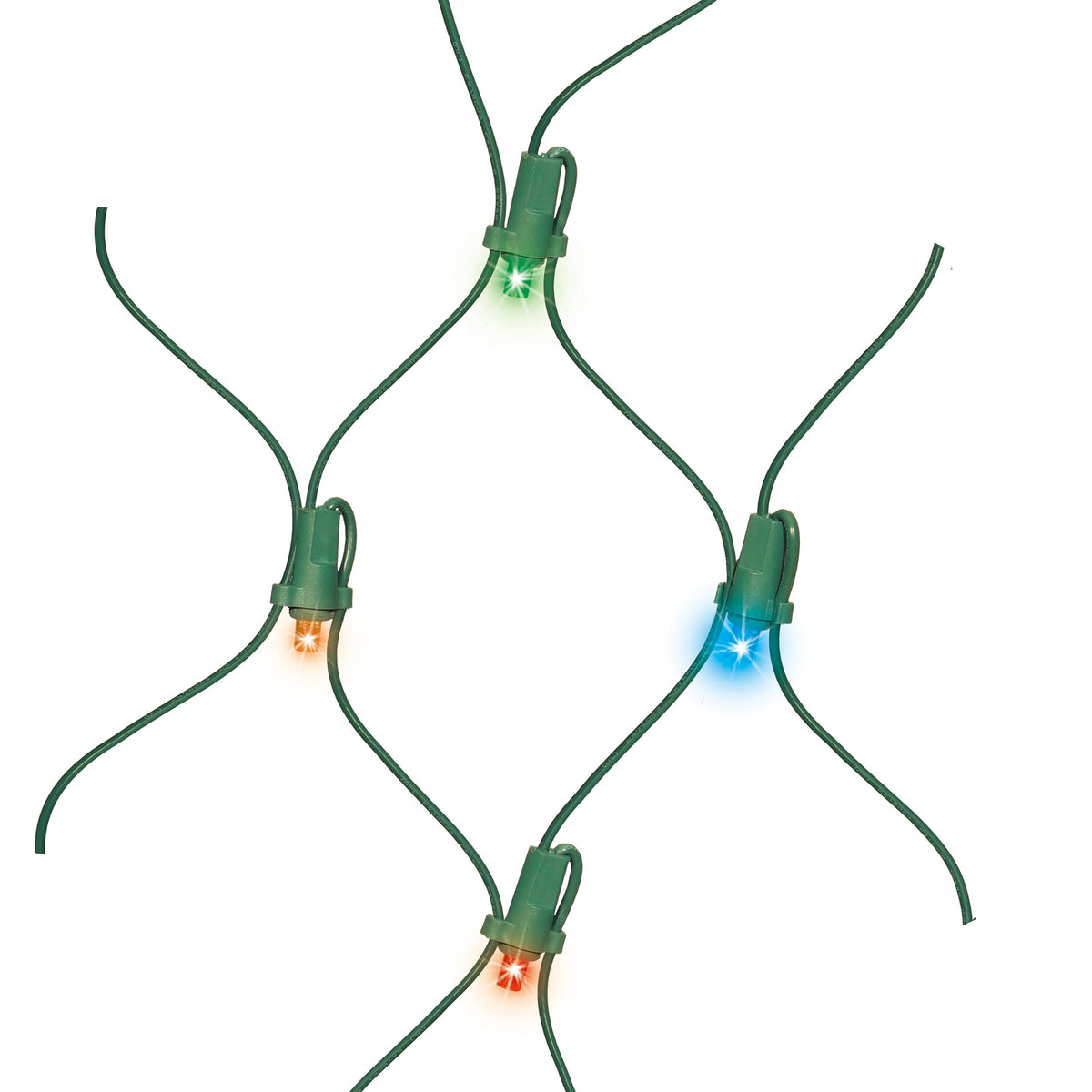 Indoor/Outdoor 150-Count LED Ribbon Christmas Net Lights, Warm White, Green Wire, 7.5' x 8", by Holiday Time