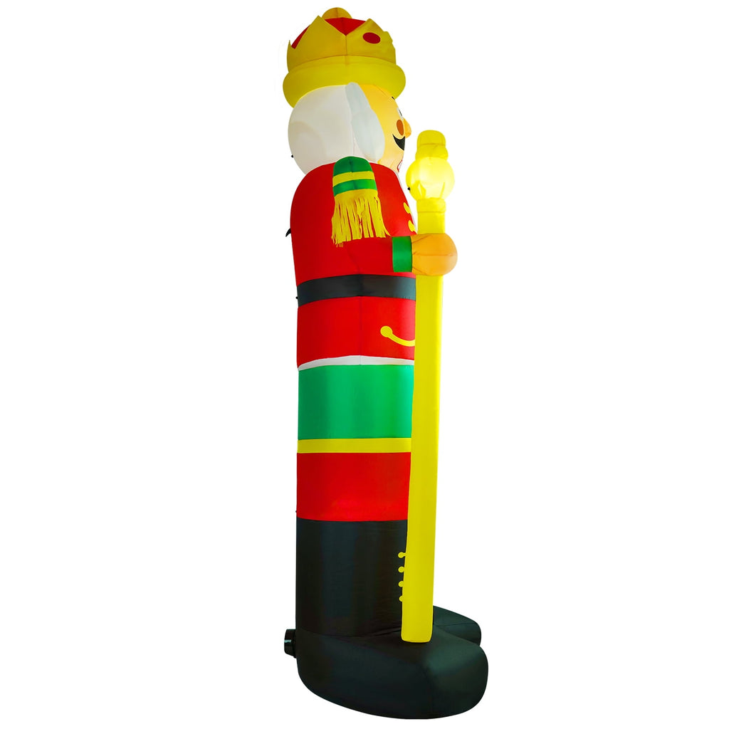 Yexmas 12FT Christmas Inflatable Nutcracker Soldier, Blow Up Yard Xmas Decor with LED Light&Candy Cane for Holiday Party Lawn Garden Outdoor Decor