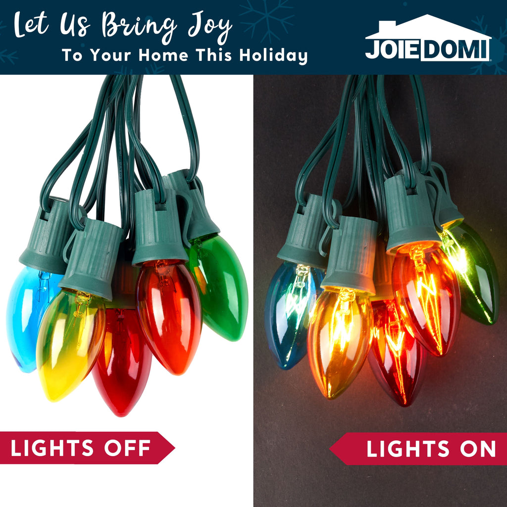 Joyfy Christmas Pathway Lights Outdoor,30.75 FT 24 Walkway Lights with Marker Stakes,Outdoor Christmas Lights for House Warm White Christmas Decorations