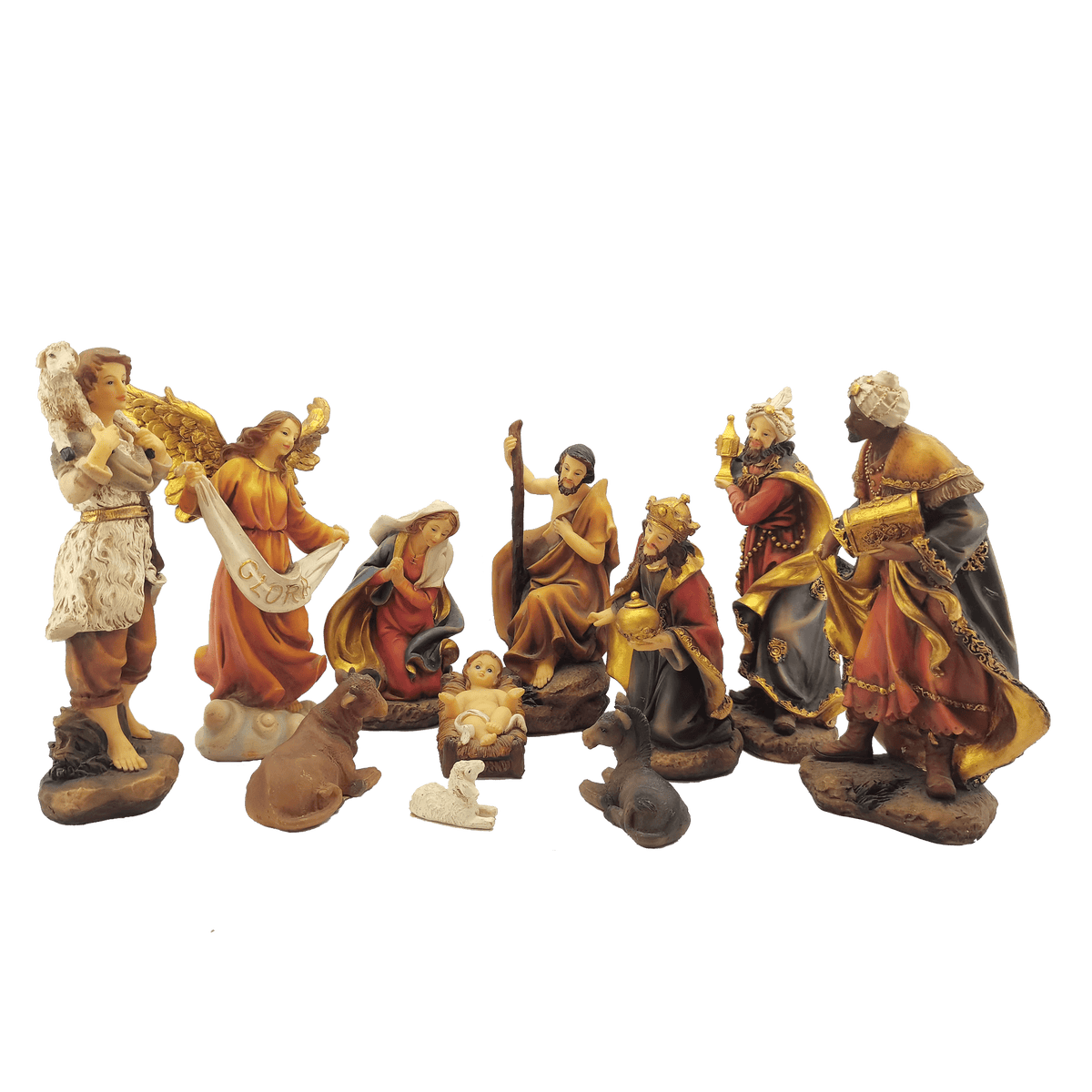 Nativity Set Scene Christmas Ornament Indoor Gift 11 Piece 8''