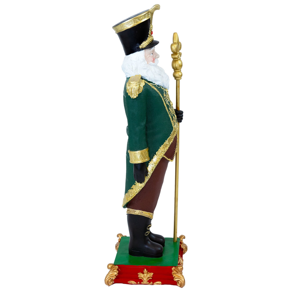 Sunnydaze Green Polyresin Guardian of the North Pole Nutcracker Christmas Statue, 37"
