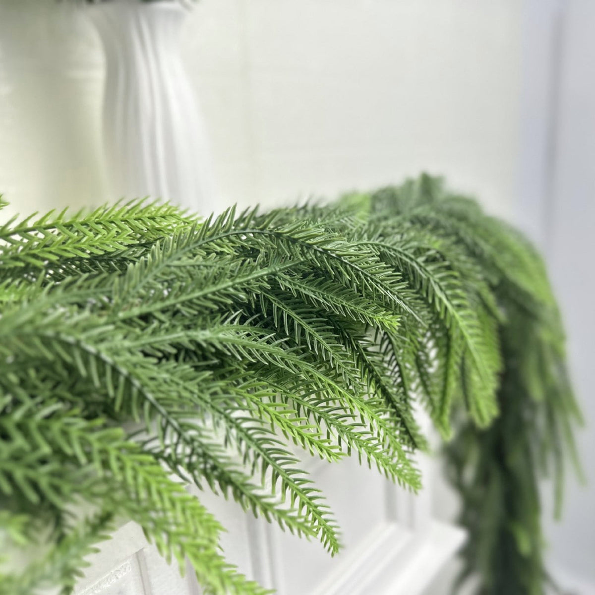 RBCKVXZ 5 FT Christmas Garland Thick and Realistic Artificial Cedar Garland Green Faux Needles Garland for Christmas Winter Home Mantel Fireplace Holiday Party Decorations