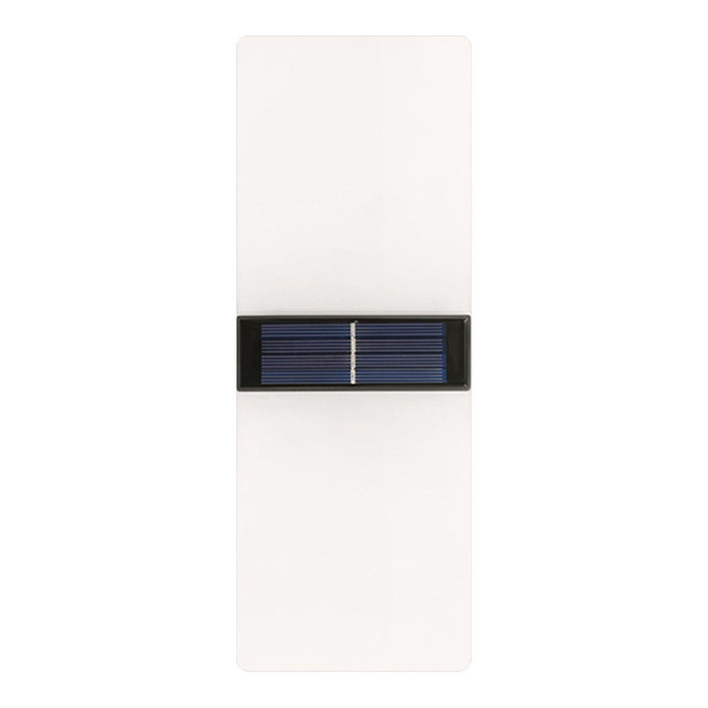 Gnmfd 2 Pack Solar Wall Lights Outdoor, LED IP65 Solar Fence Lights with Auto On/Off, Energy Saving Decorative Garden Lighting for Backyard Garage Pathway Yard Patio