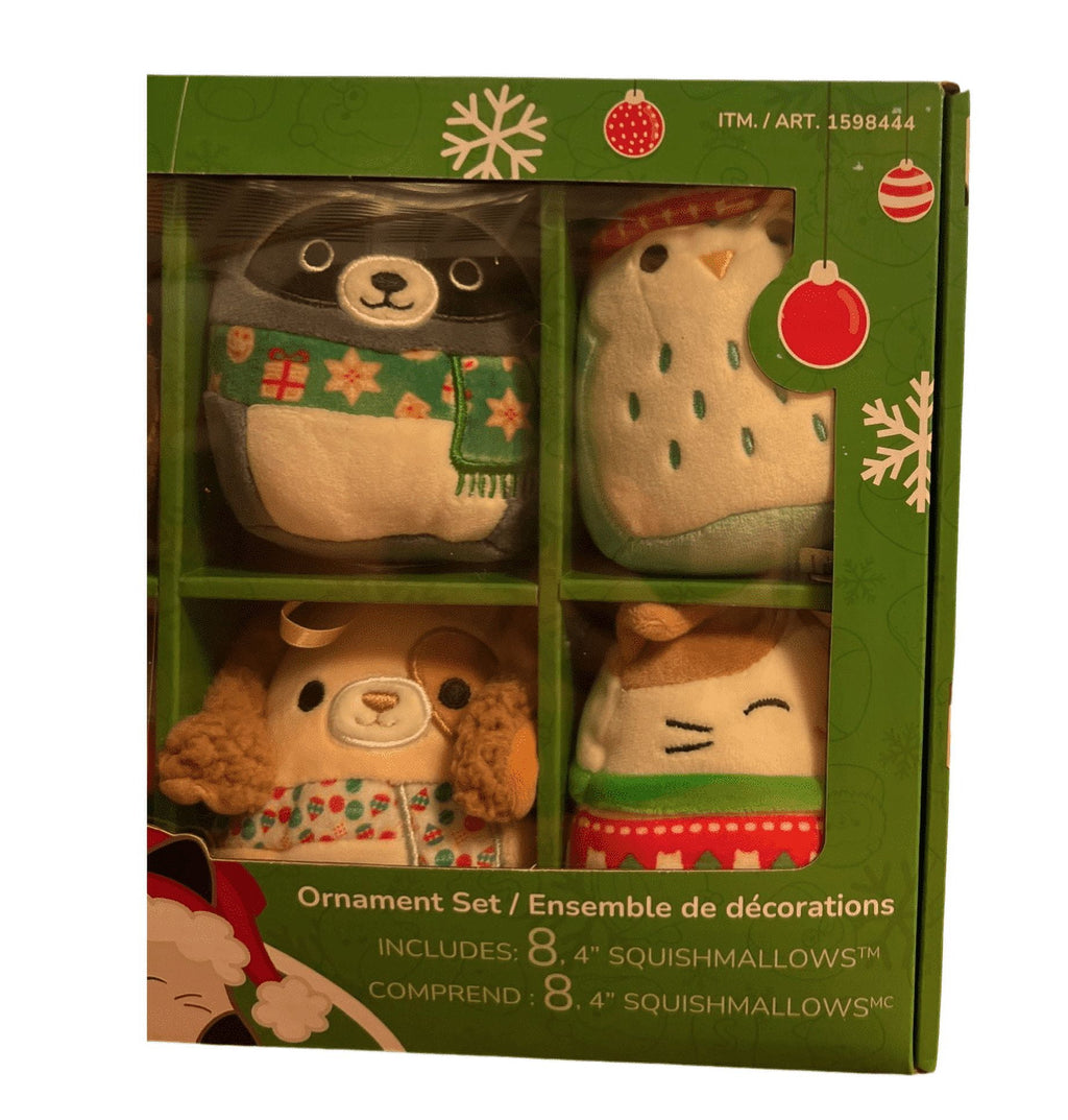 Squishmallows Christmas Ornaments 4-inch 8-Piece Mini Plush 2023
