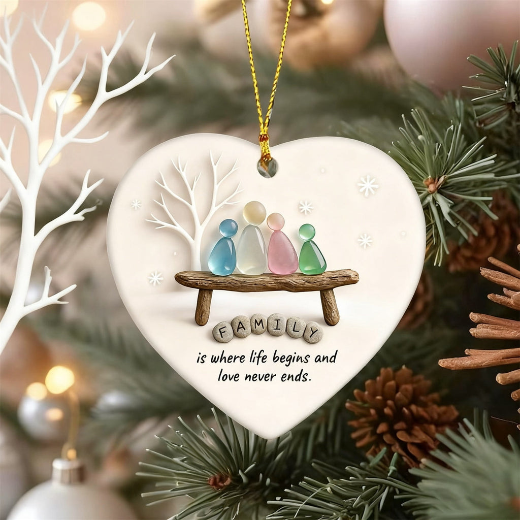 Lunxisen 1 Pcs Sea Glass Nativity: Jesus’ Birth Christmas Ornament,Coastal Inspired Sea Glass Nativity Ornament,Handmade Nativity Scene, with Shells and Starfish