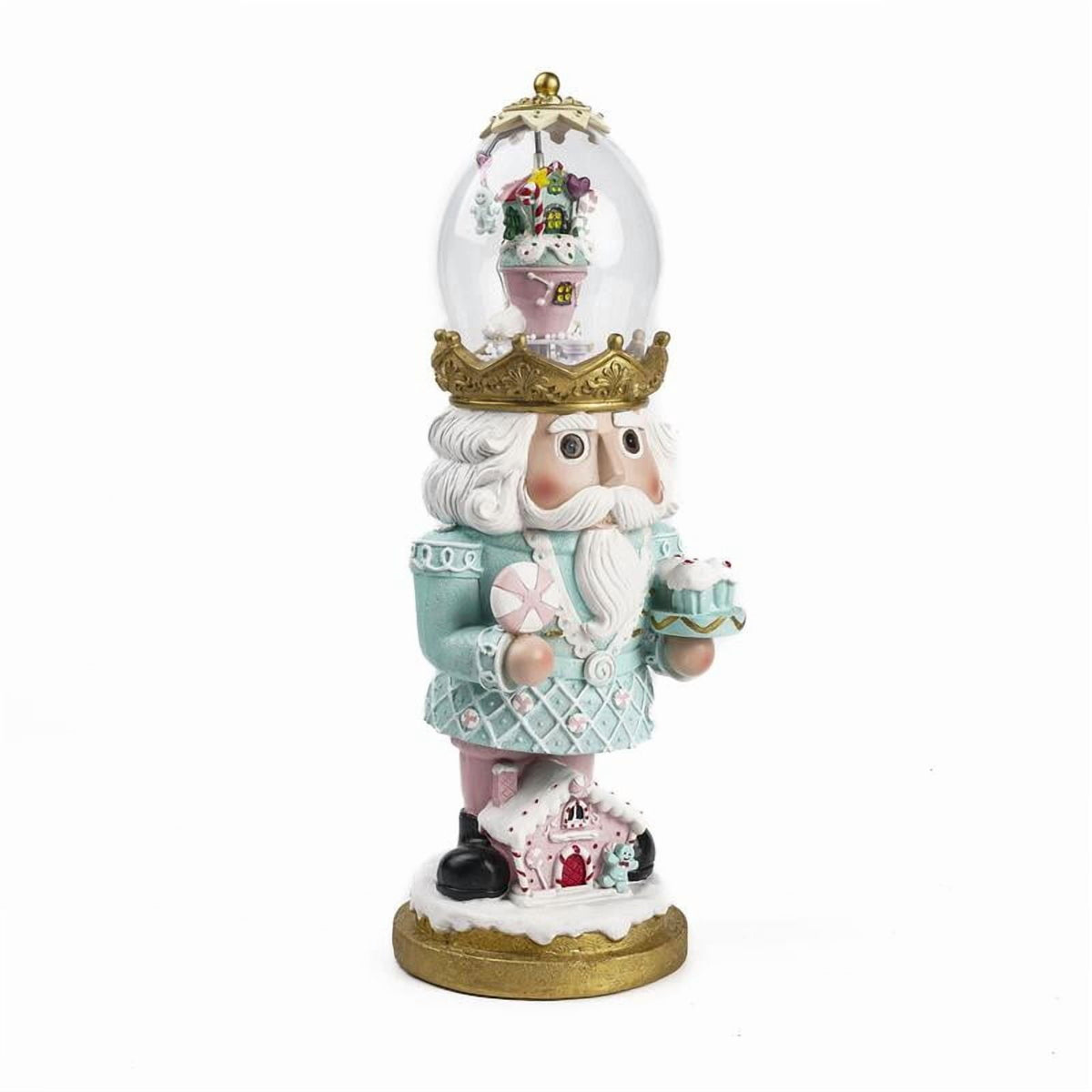 Nutcracker Christmas Snow Globe - Cute and Vibrant Christmas Figure for Home Decoration Gingerbread Nutcracker Christmas Tabletop Decor