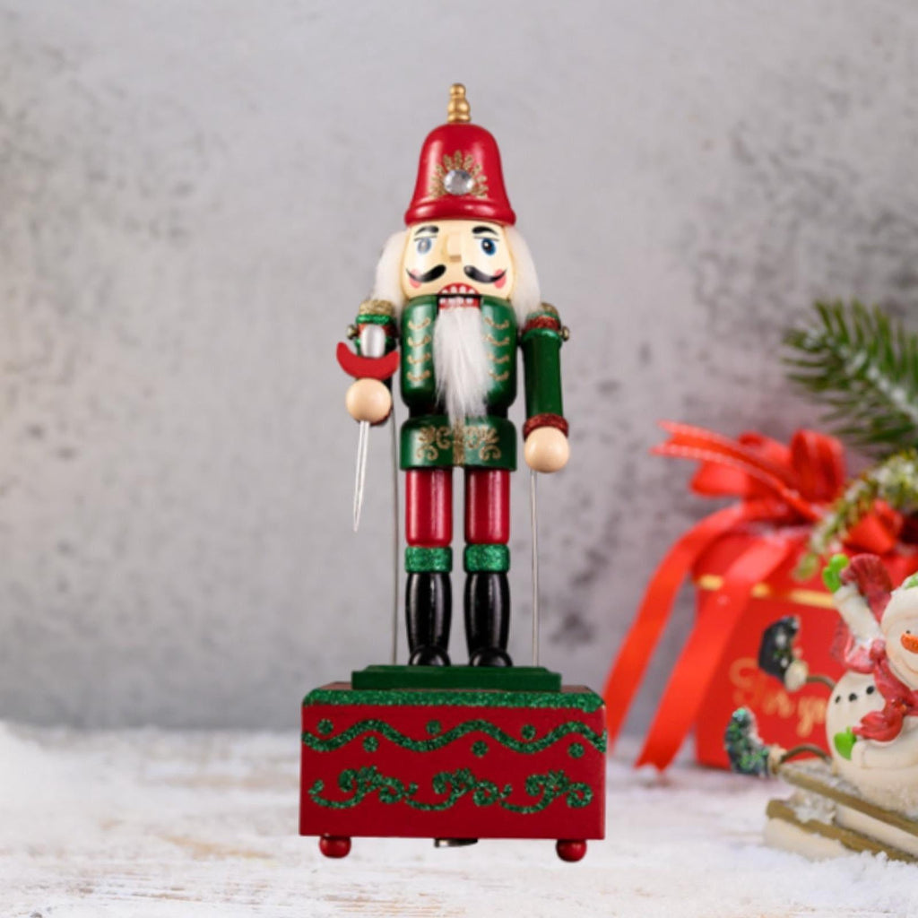 QSTDGVPW Christmas Nutcracker Decor Nutcracker Puppets Birthday Desktop Xmas Figurine for Wearing Cone Hat