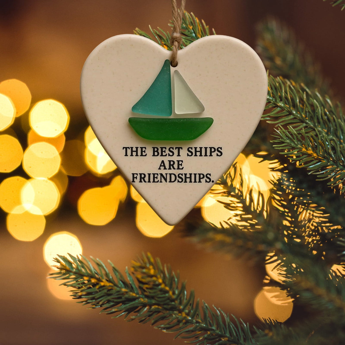 Lunxisen 1 Pcs Sea Glass Nativity: Jesus’ Birth Christmas Ornament,Coastal Inspired Sea Glass Nativity Ornament,Handmade Nativity Scene, with Shells and Starfish