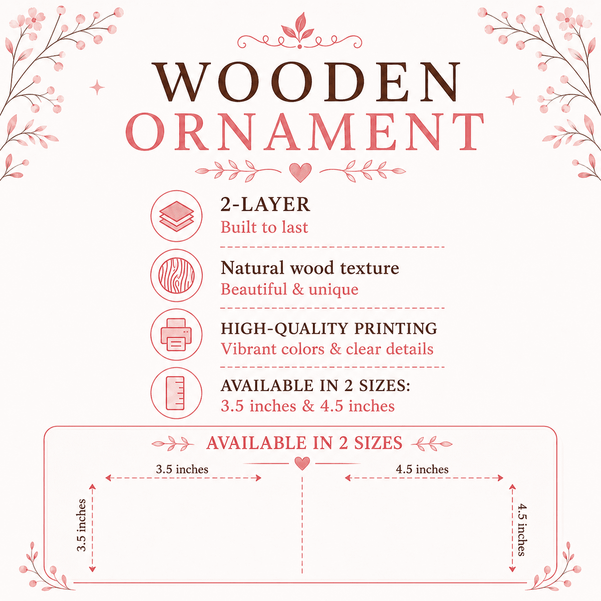 2-Layer Wooden Ornament Nutcracker Christmas Tree Hanging for Holiday Gifts