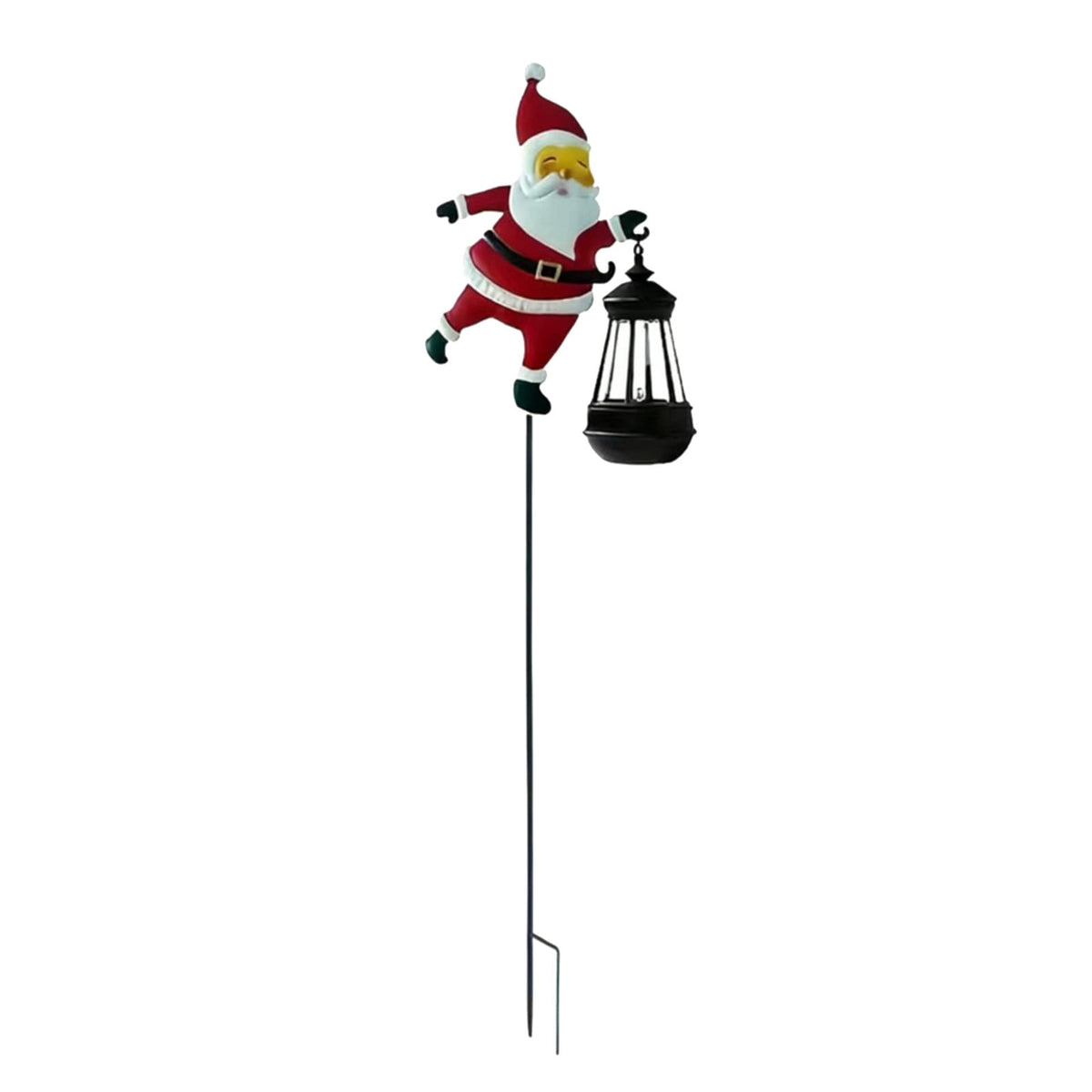 DAMAI Solar Garden Light in The Shape of Santa Claus, IP65 Christmas Solar Kettle Lights with LED Light, Vintage Waterproof Outdoor Lantern Xmas Yard Decor Lamp for Pathway Patio
