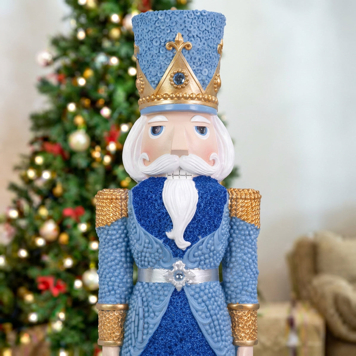Sunnydaze Pink Polyresin Kenneth the Princely Nutcracker Christmas Statue, 37"