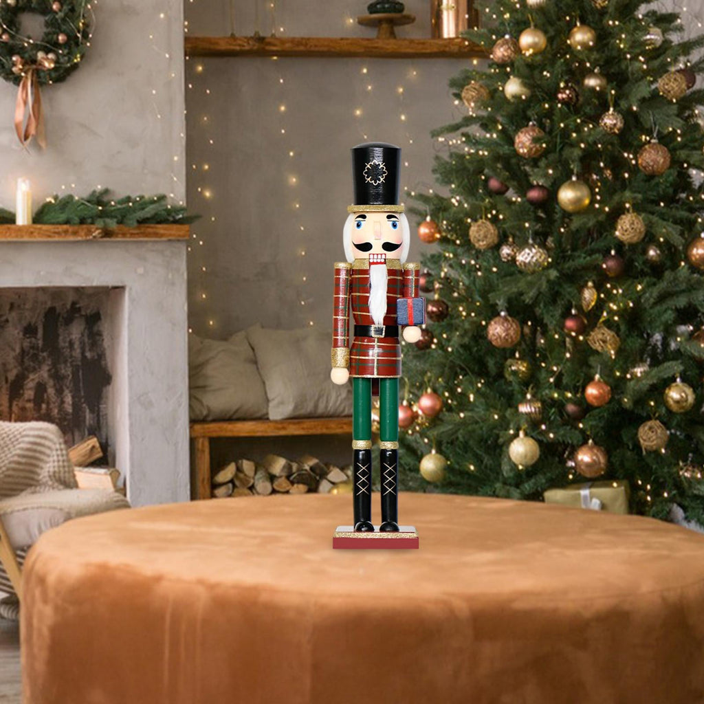 Nutcracker Ornaments Christmas Figure Puppet Toy Hand Painted Wood Material for Festive Home Decoration