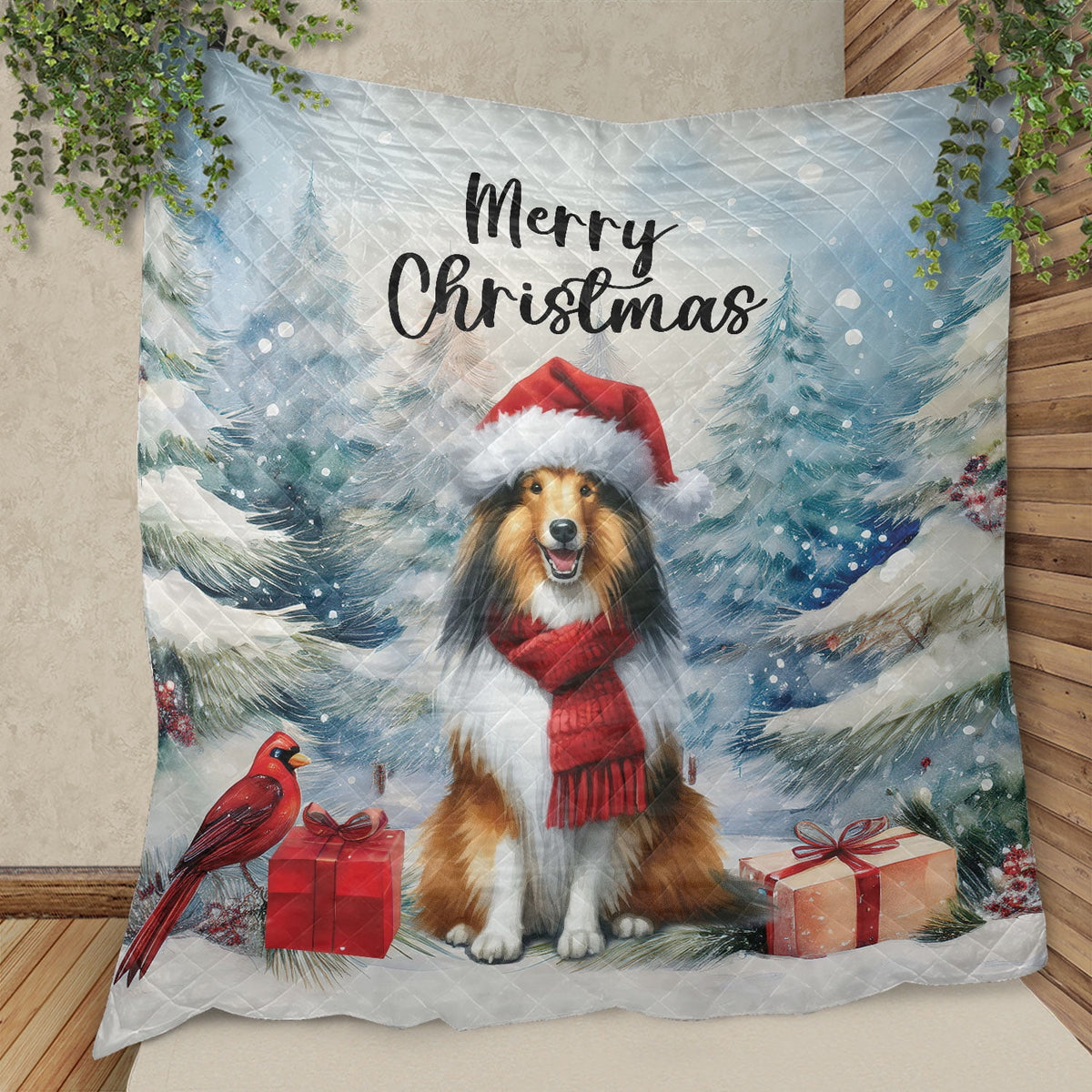 Merry Christmas French Bulldog Enjoys Woofmas Winter Xmas Holiday Quilt Bedding Set Dog Lover Gifts 1 Blanket Bed Cover 2 Pillowcases - 02022
