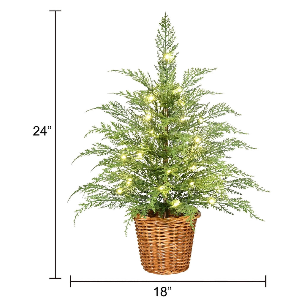 Pre-Lit Artificial Christmas Tree with 100 Warm White LED Lights, Realistic Hinged Green Christmas Tree with Foldable Metal Stand, Easy Setup Indoor Christmas Decor for Home, Office & Holiday Party