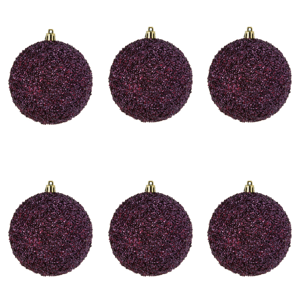 Vickerman 6" Turquoise Beaded Ball Ornament, 4 per Bag