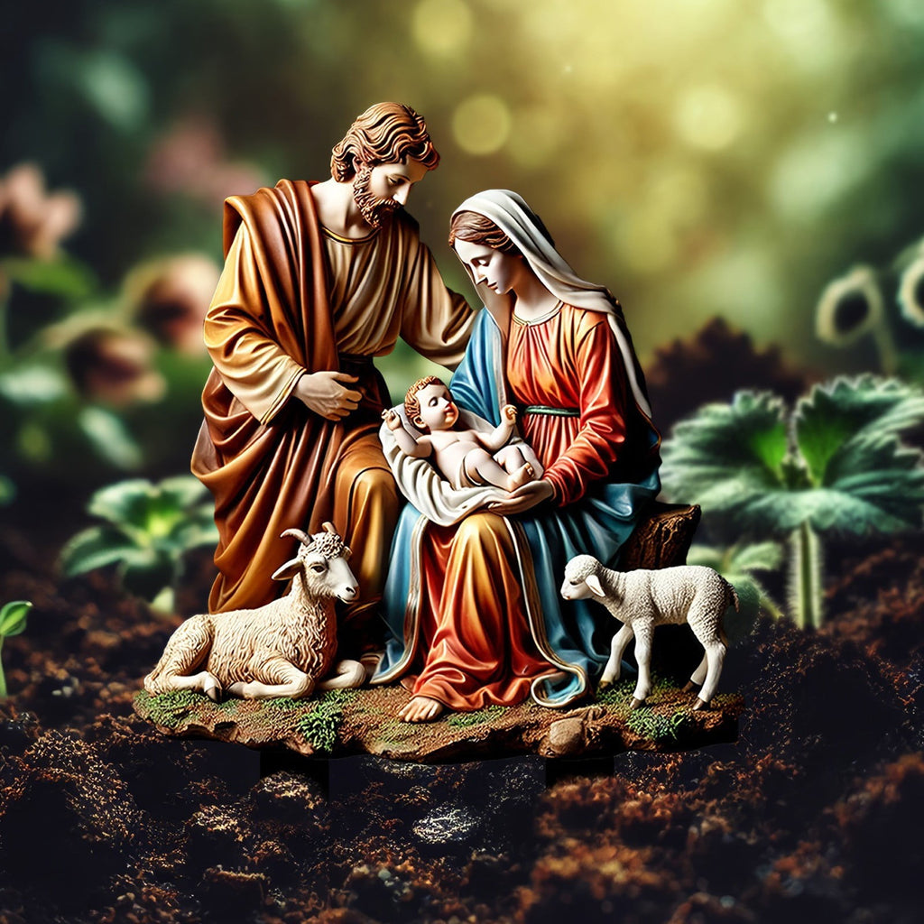 ufehgfjh 50% Off Clear Christmas Nativity Wearresistant Acrylic Ground Insert Pendant Decoration