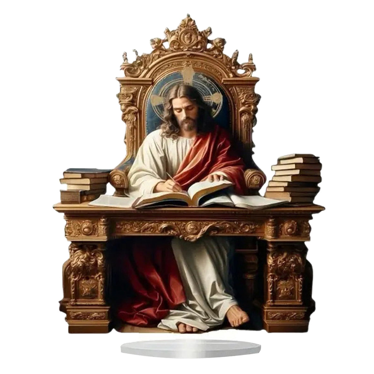 Xuniizn Christmas Ornaments 7x5x3" Acrylic Nativity Scene Standing Decorative, Nativity Sets & Figures Indoor Holiday Party Wedding Christmas Table Decorations, Christmas Decorations for Home