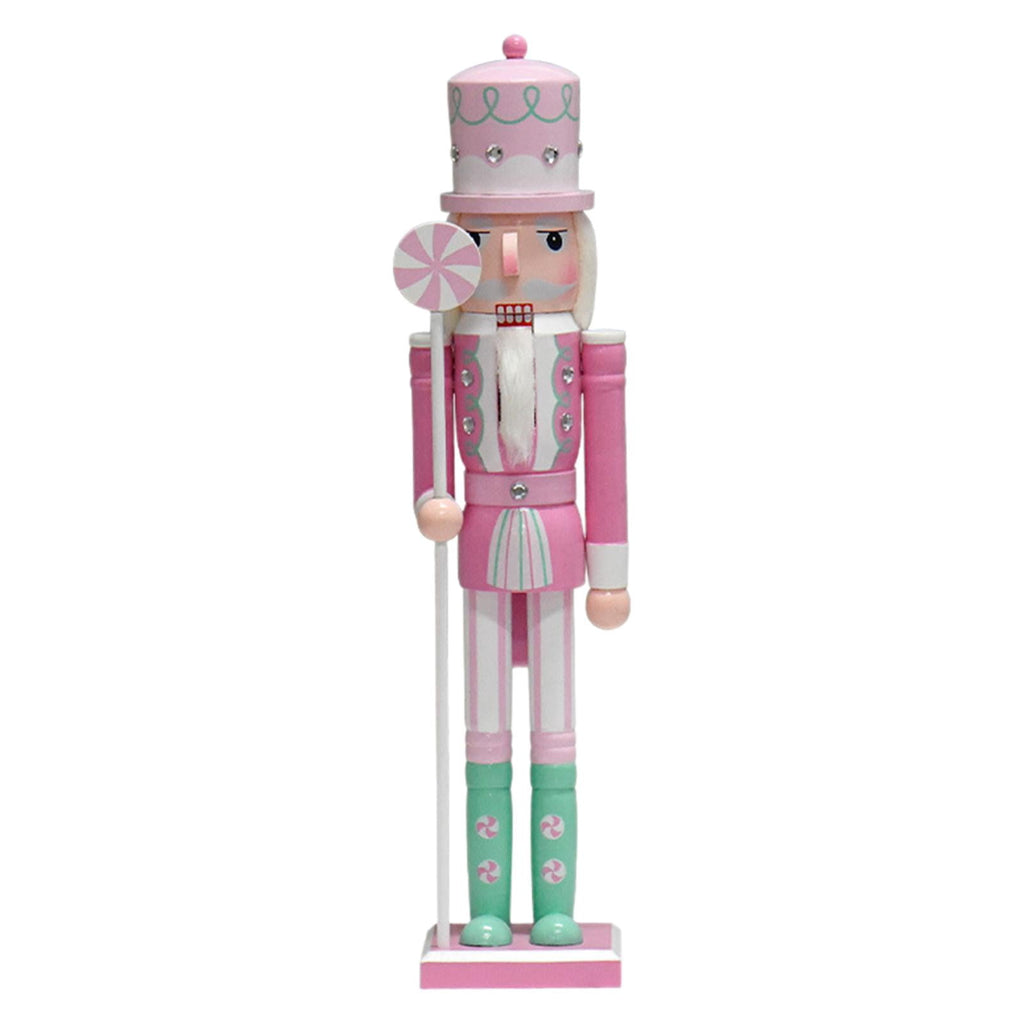 QSTDGVPW Nutcracker Figurine Christmas Decorations Desk Ornament Crafts Table Centerpiece Pink