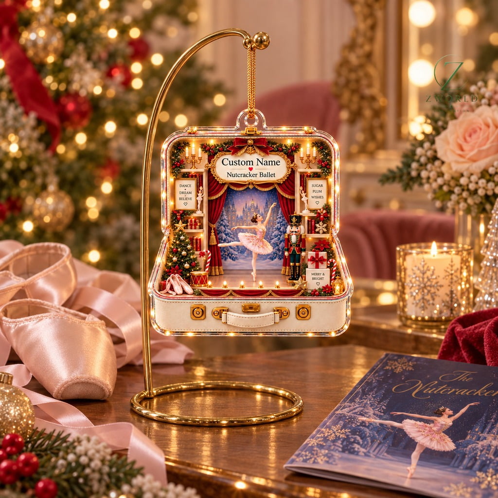 Personalized Nutcracker Ballet Acrylic Christmas Ornament for Dance Recital Gift