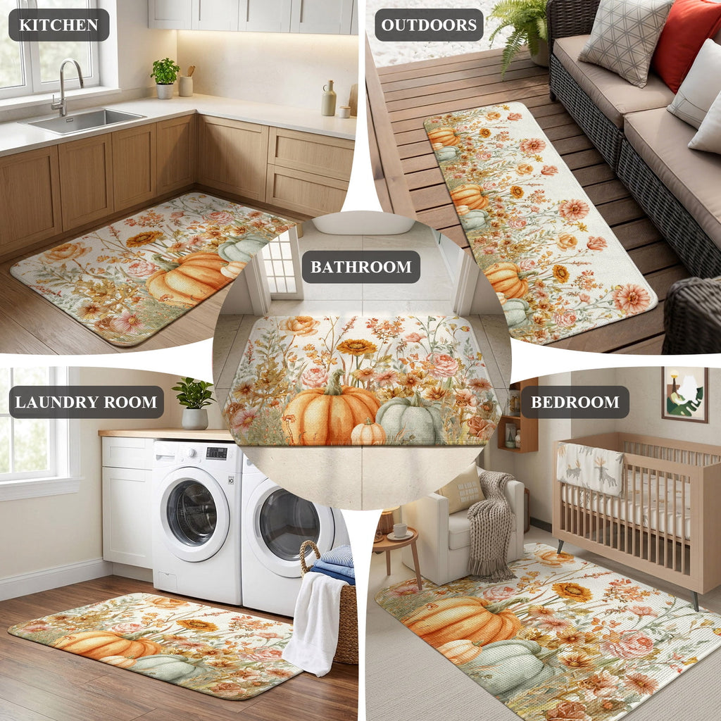Hallway Runner Rug 31.5"x78.7",Christmas Gnomes Absorbent Non Slip Indoor Outdoor Carpet,Red Joy Pine Branches Cardinal Birds Low Profile Runner Rugs for Corridor Kitchen Laundry Room Entryway