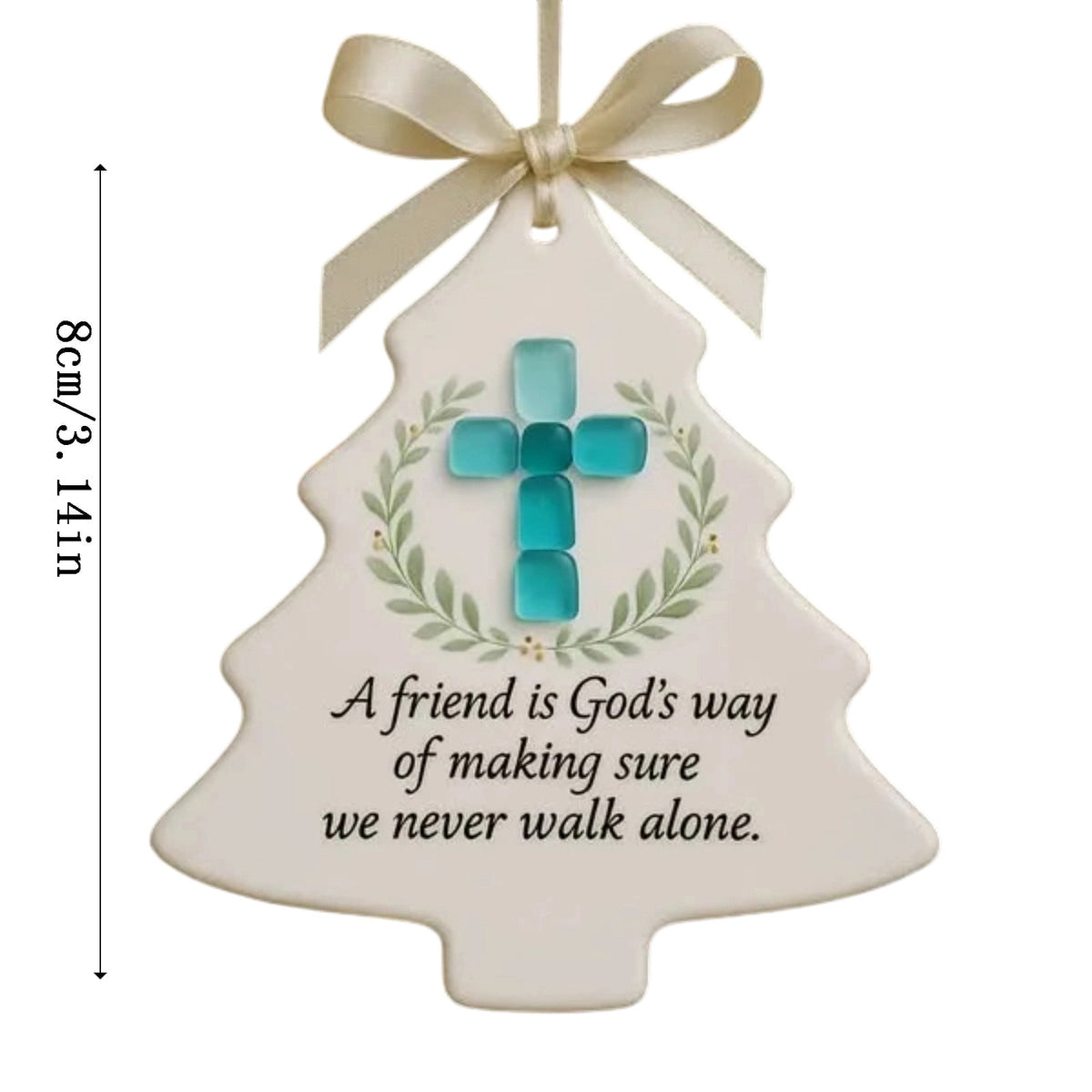 Lunxisen 1 Pcs Sea Glass Nativity: Jesus’ Birth Christmas Ornament,Coastal Inspired Sea Glass Nativity Ornament,Handmade Nativity Scene, with Shells and Starfish